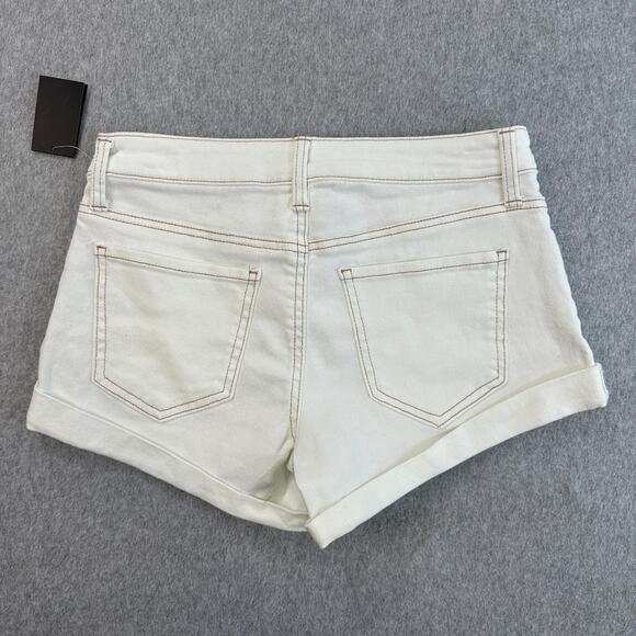 Regeneration by Celebrity Pink Short WMNS 5/27 Cream Denim Shortie Mid Rise Boho - Picture 4 of 9